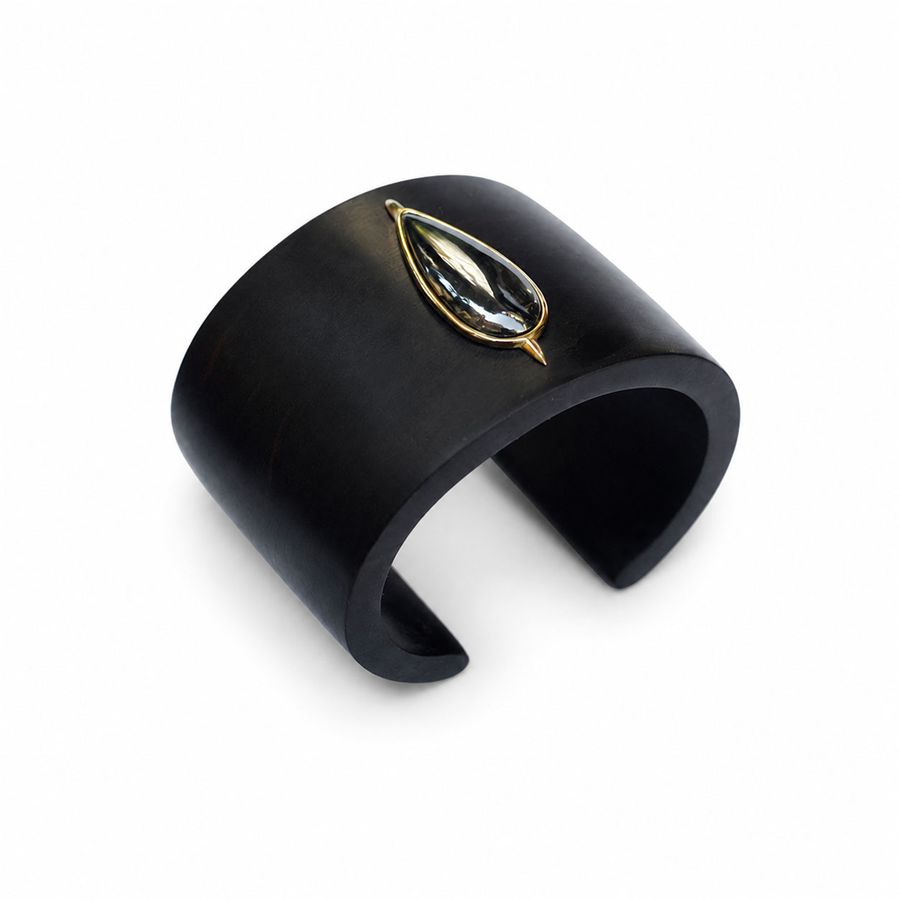 Bracciale in ebano con goccia in ematite Totem | BR EBGOCCIA